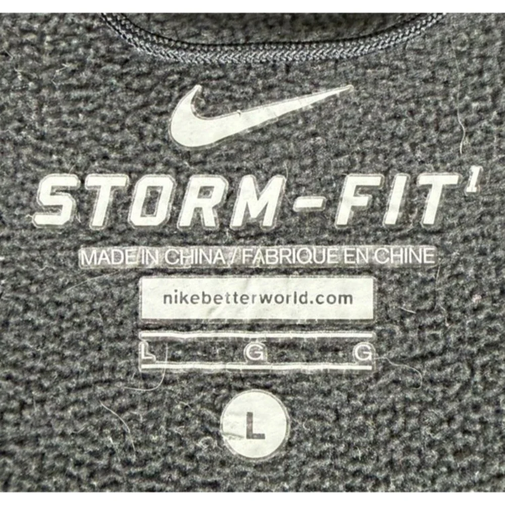 Nike Storm-FIT Hooded Full Zip Jacket Black Size L Fleece Lined 642836-010